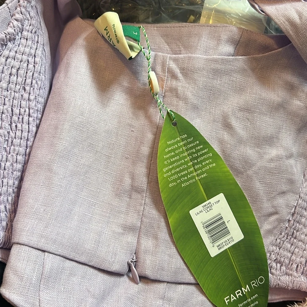 FARM Rio Lilac Corset Top Lilac Size L - Picture 11 of 11